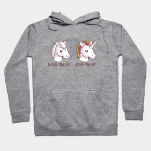 Before and After Makeup (Unicorn) Hoodie